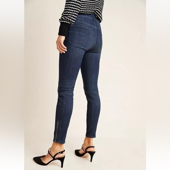 Anthropologie Pilcro High-Rise Moto Denim Leggings - Picture 6 of 16